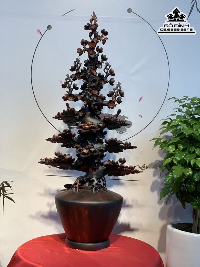 Bình Mai Gỗ Trắc Cao 103 Ngang 48 Sâu 35 (cm) 1