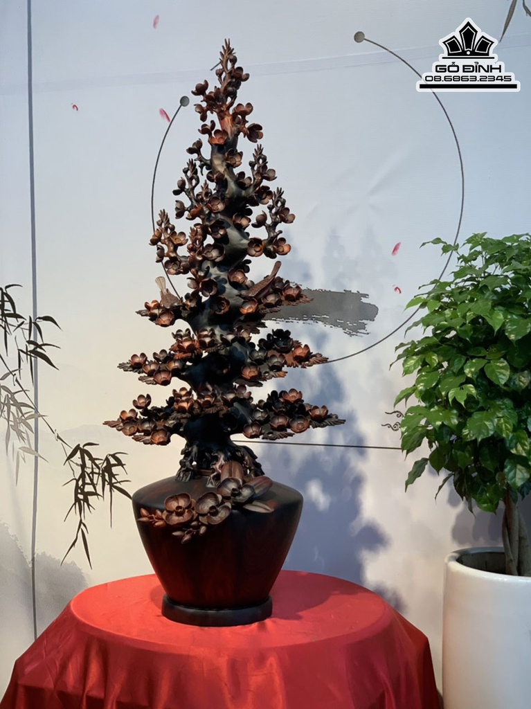 Bình Mai Gỗ Trắc Cao 103 Ngang 48 Sâu 35 (cm) 5