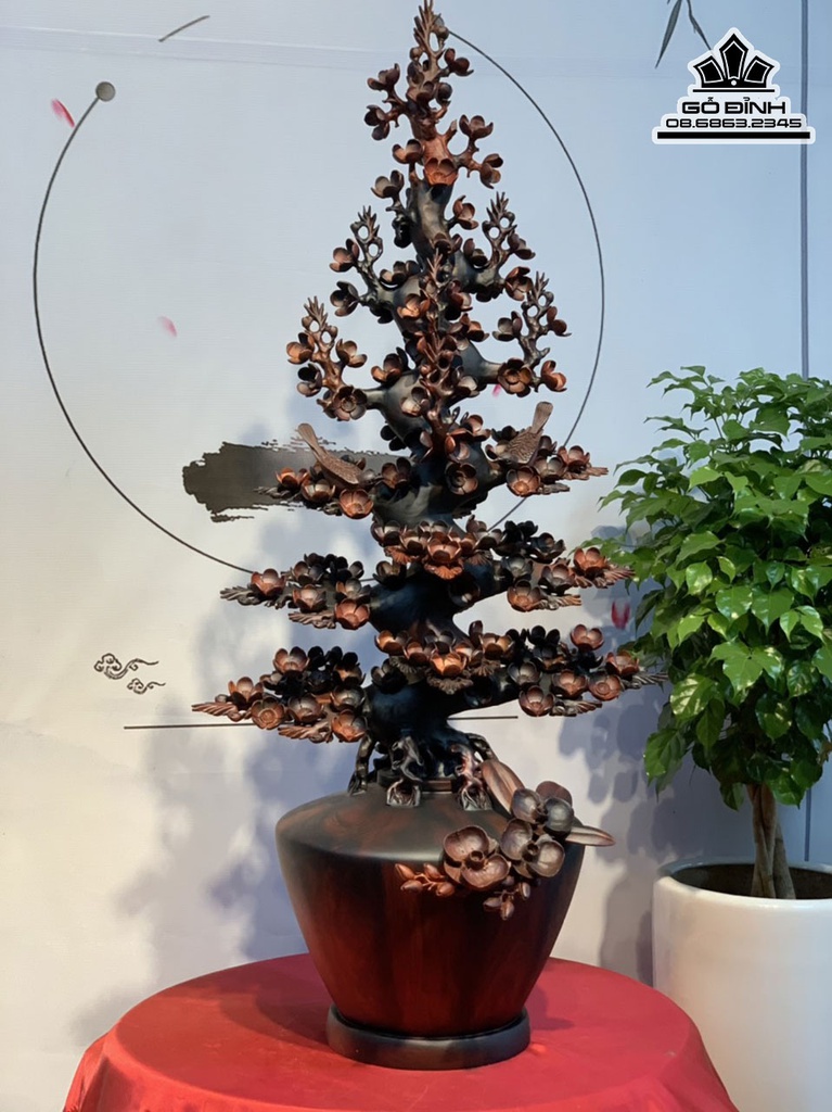 Bình Mai Gỗ Trắc Cao 103 Ngang 48 Sâu 35 (cm) 6