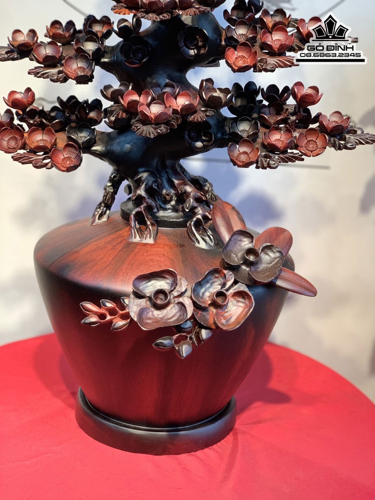 Bình Mai Gỗ Trắc Cao 103 Ngang 48 Sâu 35 (cm)8