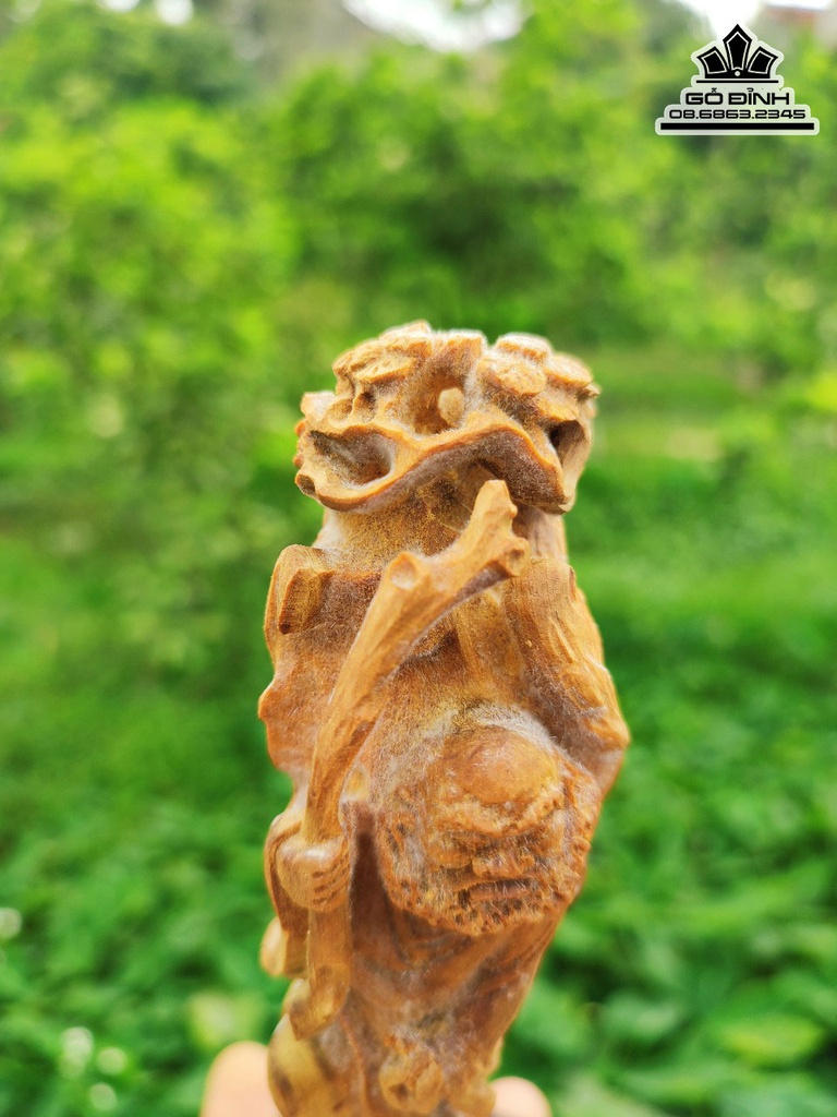 Tượng Đạt Ma Sư Tổ Gỗ Hoàng Đàn Cao 17 Ngang 4 Sâu 4 (cm) 3