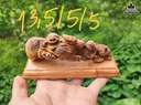 Tượng Phật Di Lặc Gỗ Hoàng Đàn Cao 5 Ngang 13.5 Sâu 5 (cm) 0