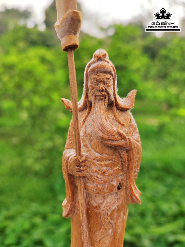Tượng Quan Công Gỗ Hoàng Đàn Cao 15 Ngang 4 Sâu 3.5 (cm) 2