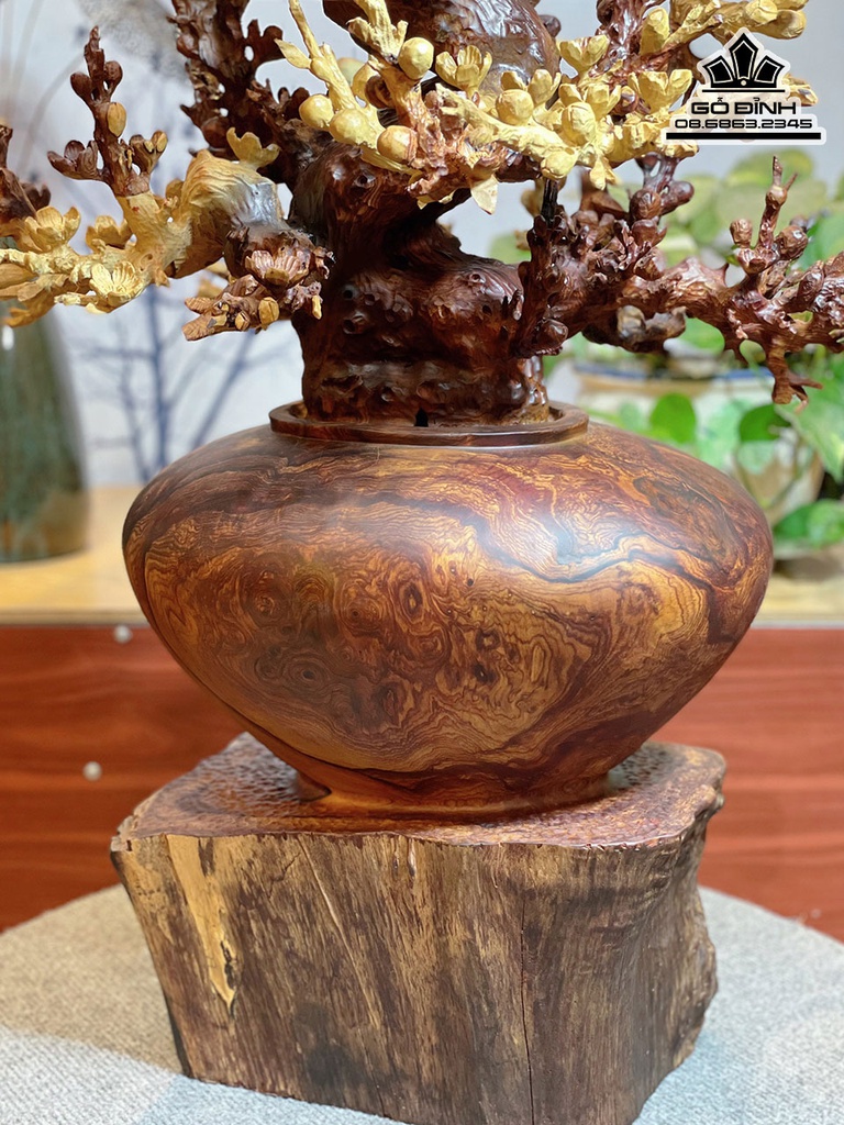 Bình Bông Mai Điểu Gỗ Cẩm Cao 100 Ngang 50 Sâu 45 (cm)8