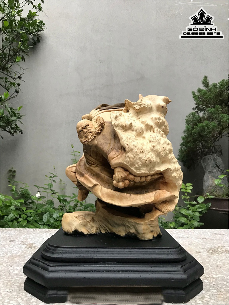 Tượng Đạt Ma Gỗ Hương Giáng Cao 30 Sâu 26 Sâu 15 (cm) 0