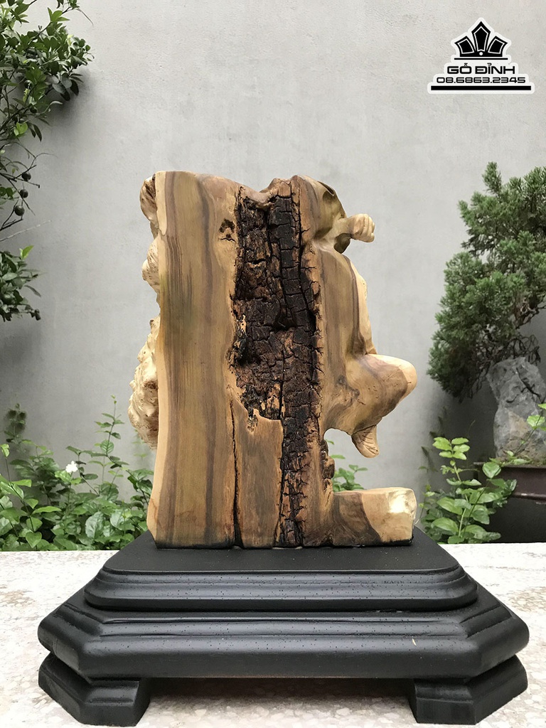 Tượng Đạt Ma Gỗ Hương Giáng Cao 30 Sâu 26 Sâu 15 (cm) 1