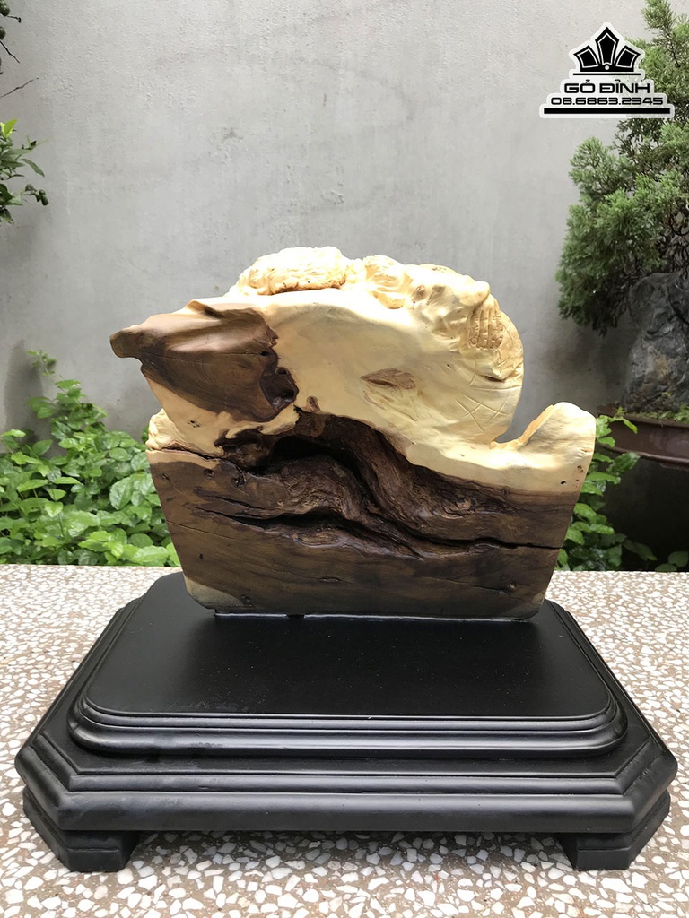 Tượng Đạt Ma Gỗ Hương Giáng Cao 30 Sâu 26 Sâu 15 (cm) 3