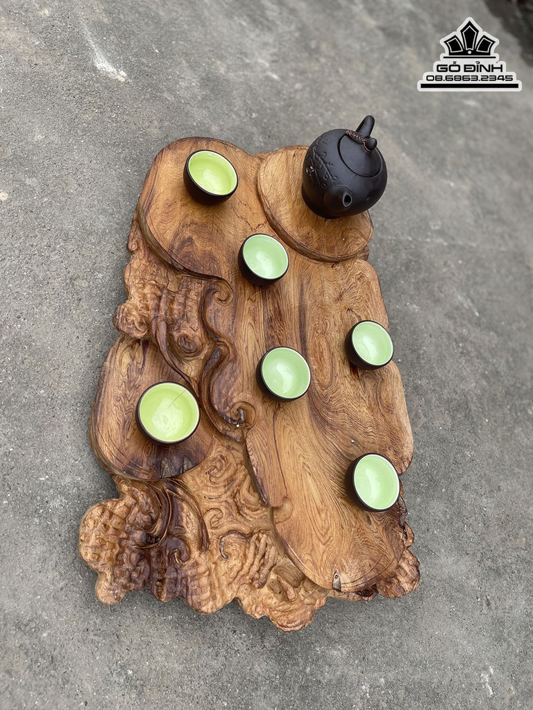 Khay Trà Gỗ Ngọc Am Cao 10 Ngang 56 Sâu 35 (cm) 1