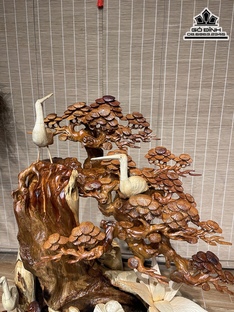 Cây Tùng Hạc Gỗ Hương Việt Cao 83 Ngang 60 sâu 33 Cả Kỷ 93 (cm) 1