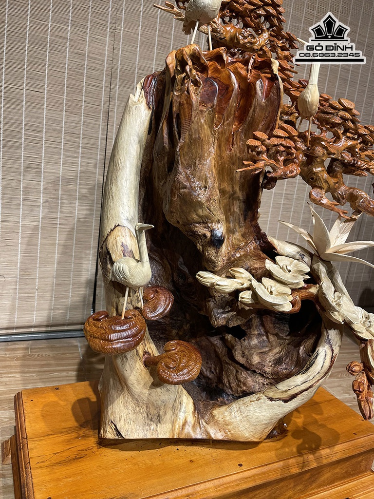 Cây Tùng Hạc Gỗ Hương Việt Cao 83 Ngang 60 sâu 33 Cả Kỷ 93 (cm) 2