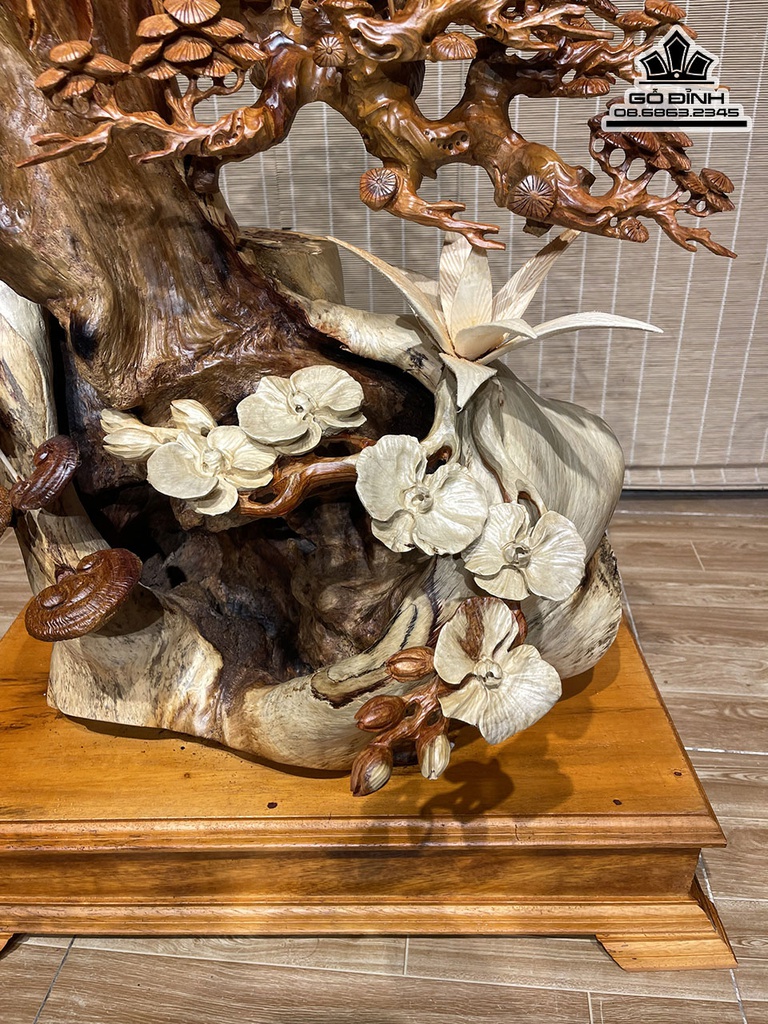 Cây Tùng Hạc Gỗ Hương Việt Cao 83 Ngang 60 sâu 33 Cả Kỷ 93 (cm) 3