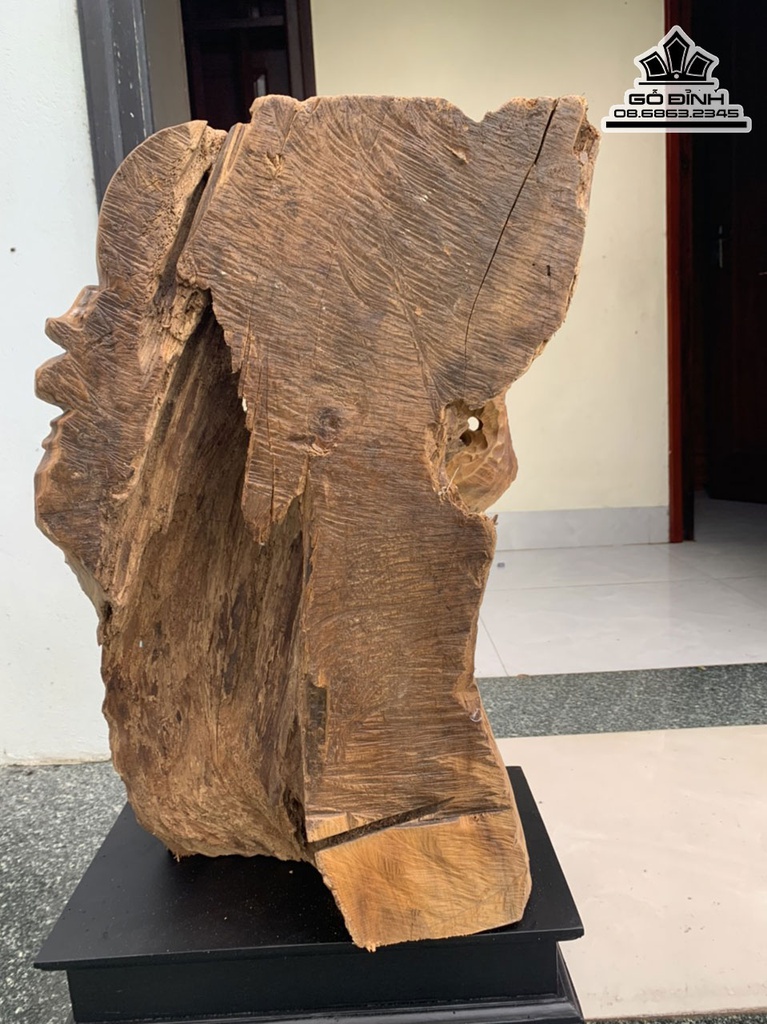 Tượng Phật Di Lặc Gỗ Bách Xanh Cao 67 Ngang 36 Sâu 24 (cm) 3