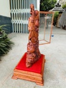 Tượng Ông Thọ Gỗ Sữa Cao 42 Ngang 21 Sâu 11 Cả Kỷ 58 (cm) 3