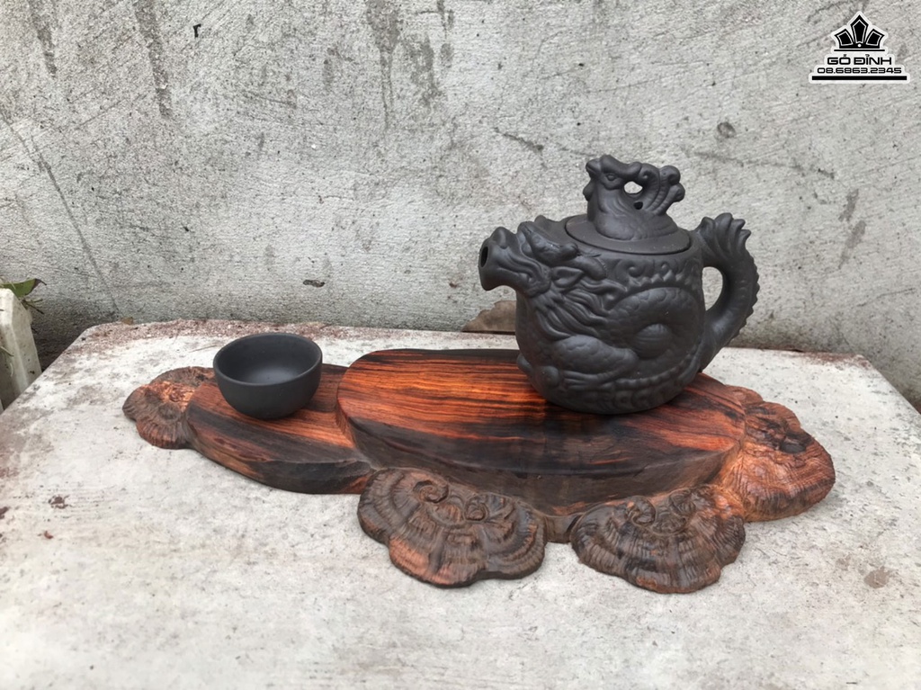 Khay Trà Gỗ Trắc Dài 35 Rộng 16 Dày 3.5 (cm) 3