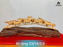 Tượng Ngựa (Bát Mã)Gỗ Hoàng Đàn Cao 14 Ngang 33 Sâu 3.5 (cm) 0