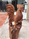 Tượng Gà Trống Gỗ Hương Cao 35 Ngang 18 Sâu 12 (cm) 0