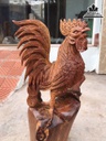 Tượng Gà Trống Gỗ Hương Cao 35 Ngang 18 Sâu 12 (cm) 1