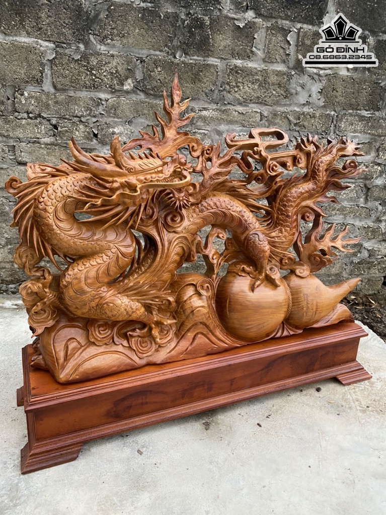 Tượng Rồng (Nhất Long)Gỗ Hương Cao 75 Ngang 86 Sâu 18 (cm) 0
