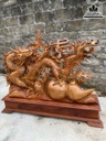 Tượng Rồng (Nhất Long)Gỗ Hương Cao 75 Ngang 86 Sâu 18 (cm) 2