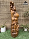 Tượng Phật Di Lặc Gỗ Bách Xanh Cao 66 Ngang 24 Sâu 19 (cm) 2