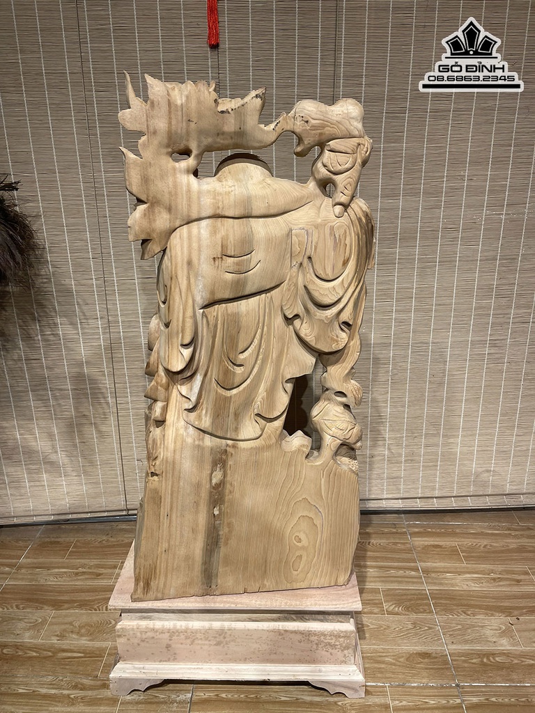 Tượng Phật Di Lặc Gỗ Ngọc Am Cao 85 Ngang 46 Sâu 20 (cm) 3