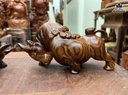 Tượng Bò Tót Gỗ Trắc Cao 19 Ngang 10 Sâu 9 (cm) 0