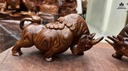 Tượng Bò Tót Gỗ Trắc Cao 19 Ngang 10 Sâu 9 (cm) 1