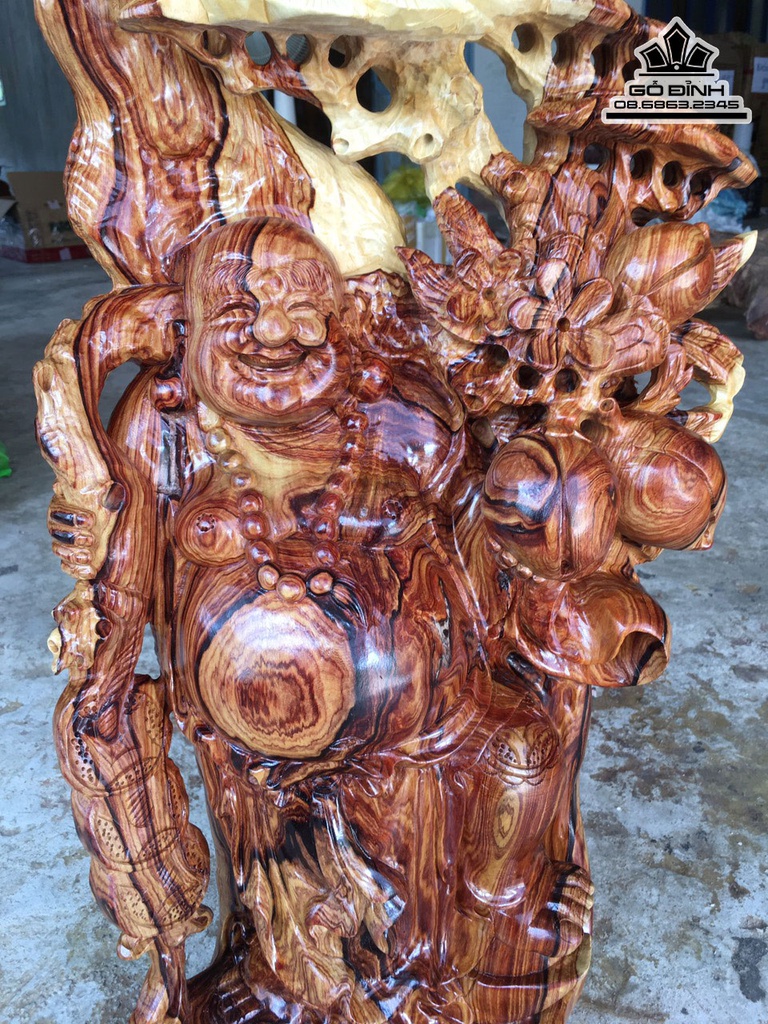 Tượng Phật Di Lặc Gỗ Cẩm Cao 67 Ngang 35 Sâu 25 (cm) 2