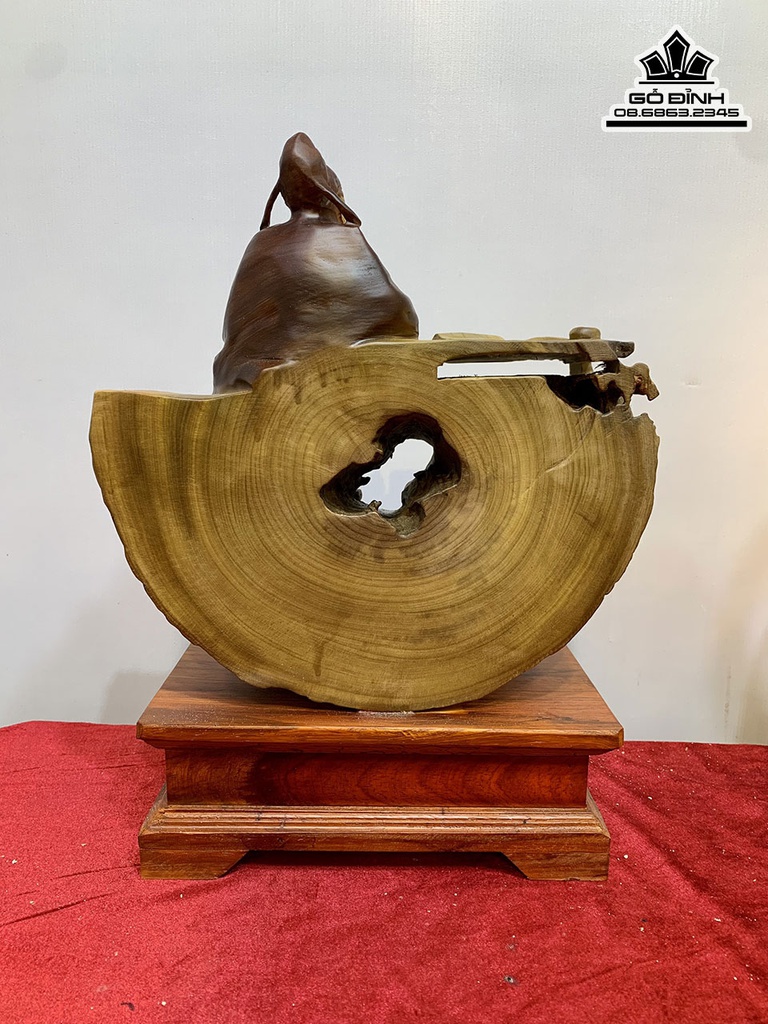 Tượng Thần Trà Gỗ Dỗi Cao 45 Ngang 35 Sâu 15 (cm) 0