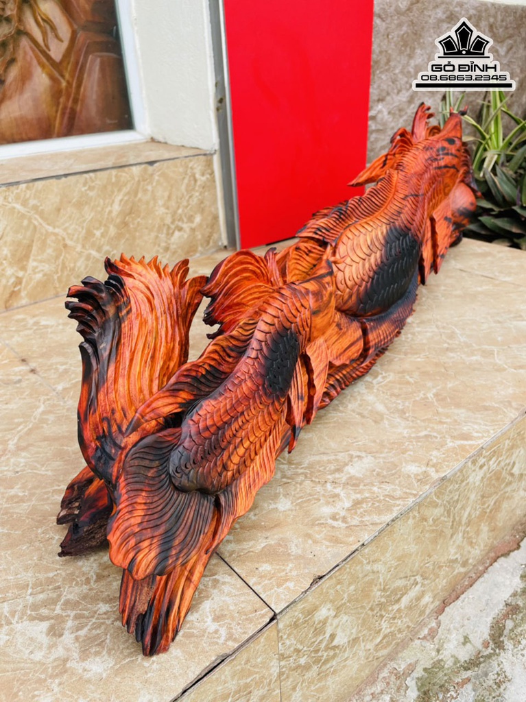 Tượng Hổ Gỗ Trắc Cao 23 Ngang 85 Sâu 15 (cm) 1