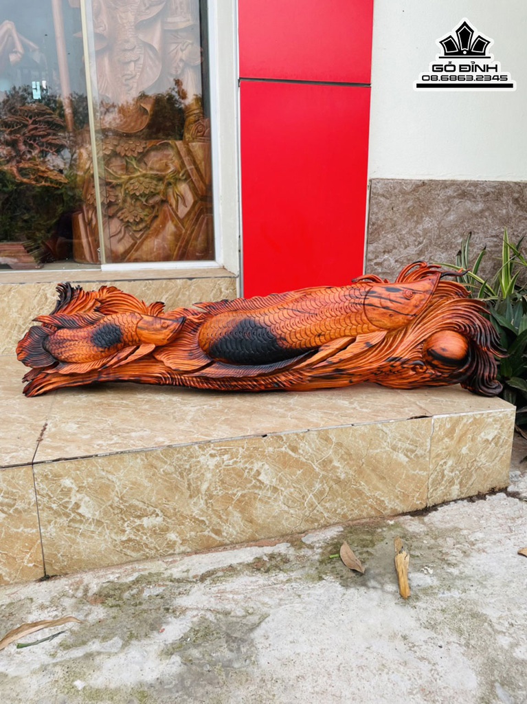 Tượng Hổ Gỗ Trắc Cao 23 Ngang 85 Sâu 15 (cm) 4