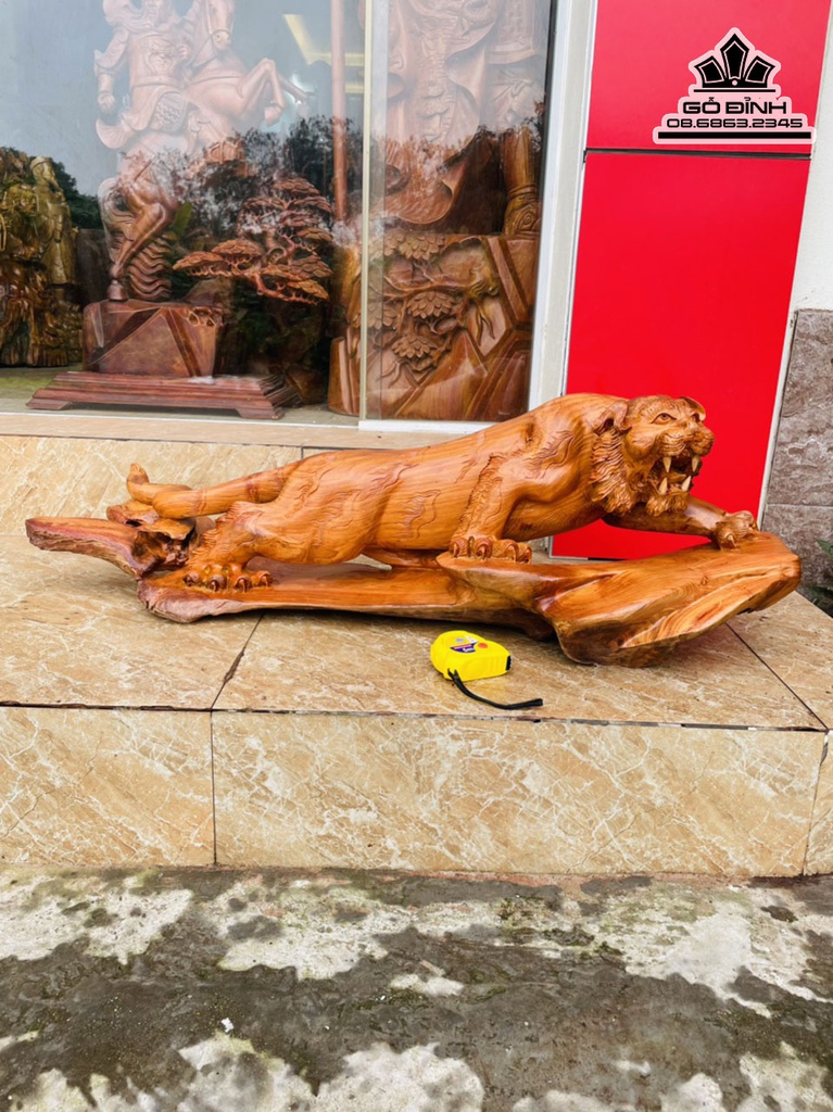 Tượng Hổ Gỗ  Hương Cao 29 Ngang 95 Sâu 32 (cm) 2