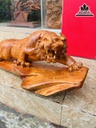 Tượng Hổ Gỗ  Hương Cao 29 Ngang 95 Sâu 32 (cm) 3