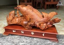 Tượng Cá Mẫu Tử Gỗ HƯơng Cao 35 Ngang 63 Sâu 25 (cm) 2