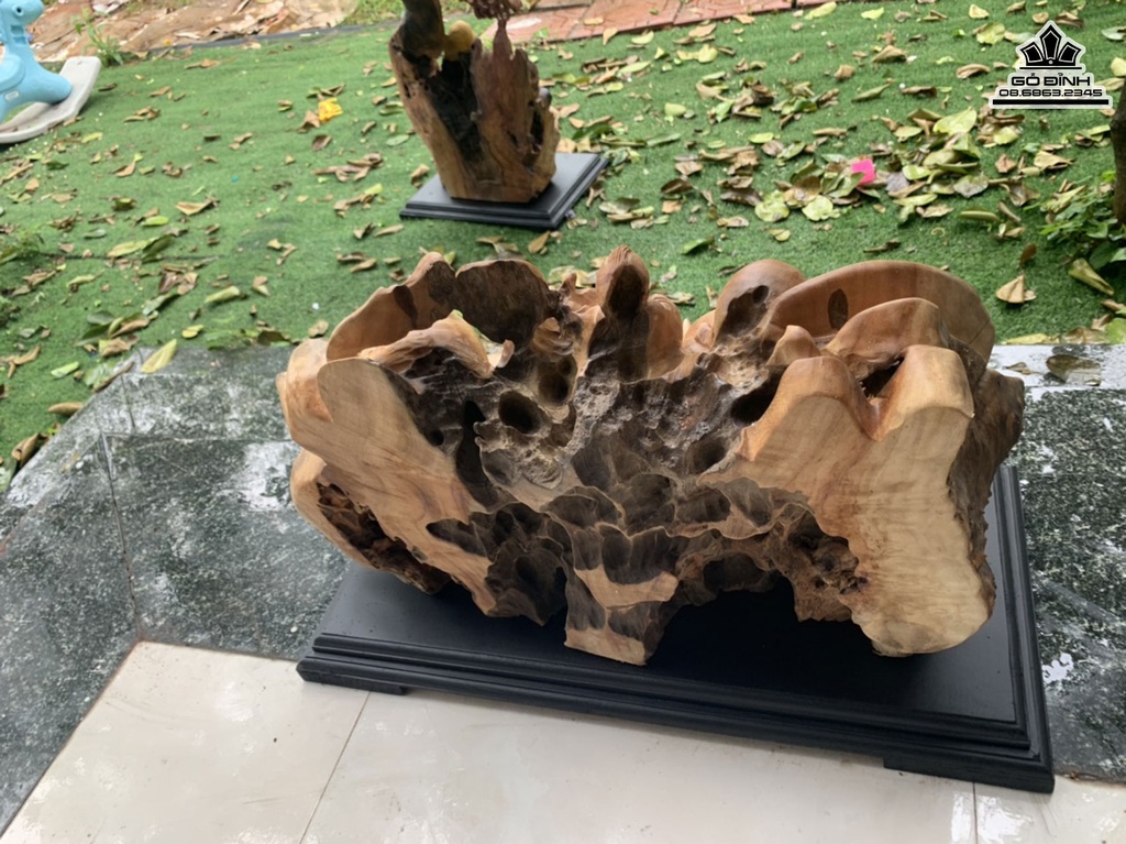 Tương Phật Di Lặc Gỗ Nu Xá Xị Cao 26 Ngang 58 Sâu 27 (cm)9