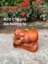 Tượng Heo Gỗ Hương Cao 19 Ngang 25 Sâu 15 (cm) 0