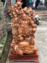 Tượng Phật Di Lặc Tam Phúc Gỗ Hương Cao 128 Ngang 63 Sâu 33 (cm) 2