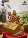 Tượng Tế Công Gỗ Hương Ôm Đá Cao 43 Ngang 43 Sâu 30 (cm) 3