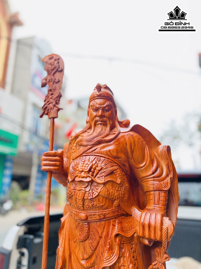 Tượng Quan Công Gỗ Hương Đá Cao 100 Ngang 36 Sâu 24 (cm)8
