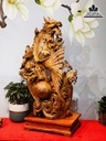 Tượng Cá Hóa Rồng Gỗ Hương Cao 79 Ngang 55 Sâu 25 (cm) 3