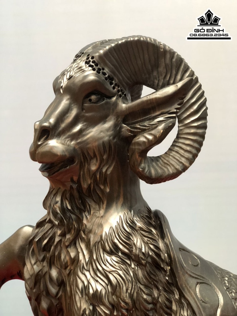 Tương Dê (Nhất Dương) Gỗ Mun Sừng Cao 39 Ngang 28 Sâu 14 (cm) 3