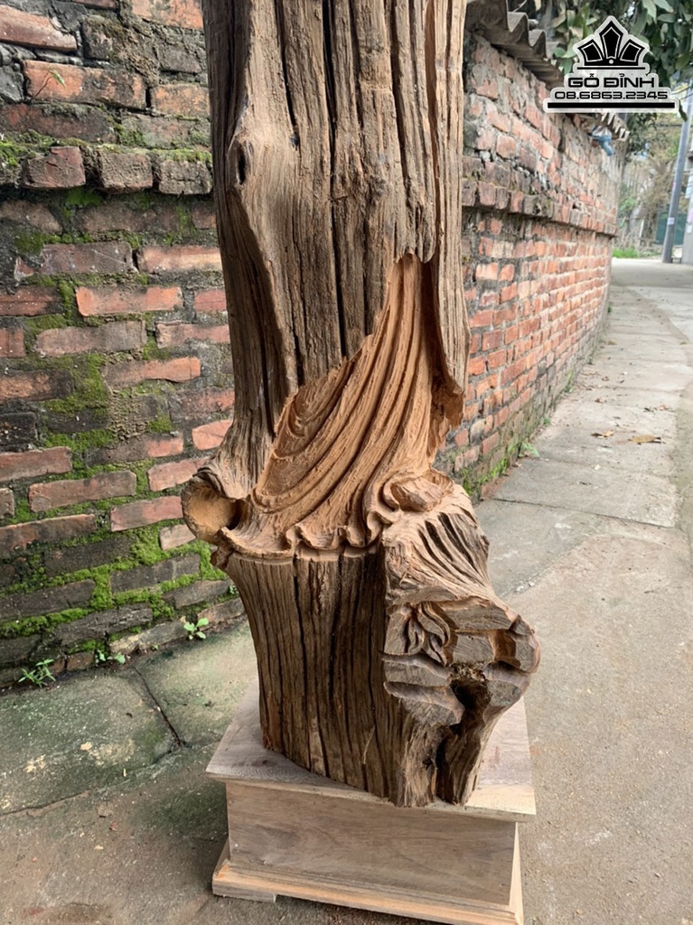 Tượng Đạt Ma Sư Tổ Gỗ Ngọc Am Cao 165 Ngang 40 Sâu 37(cm) 0