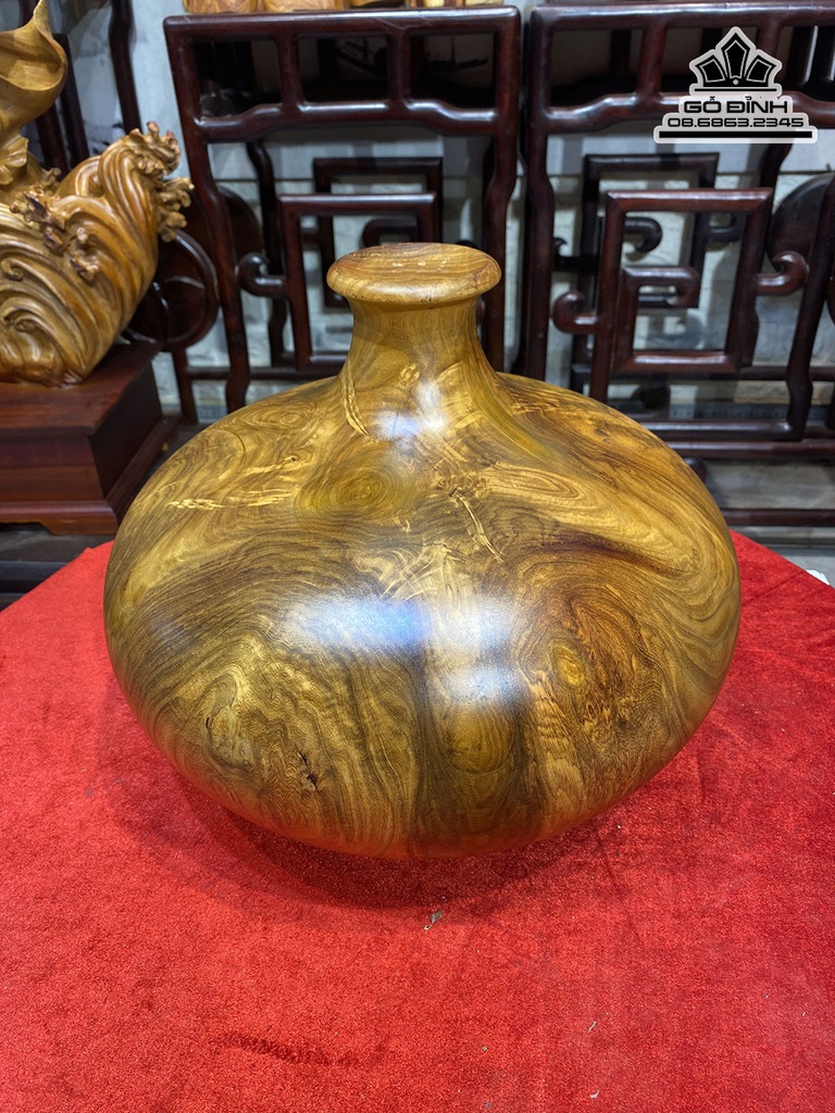 Bình Chum Phú Quý Gỗ Nu Hương Cao 30 Đường 37 (cm) 0