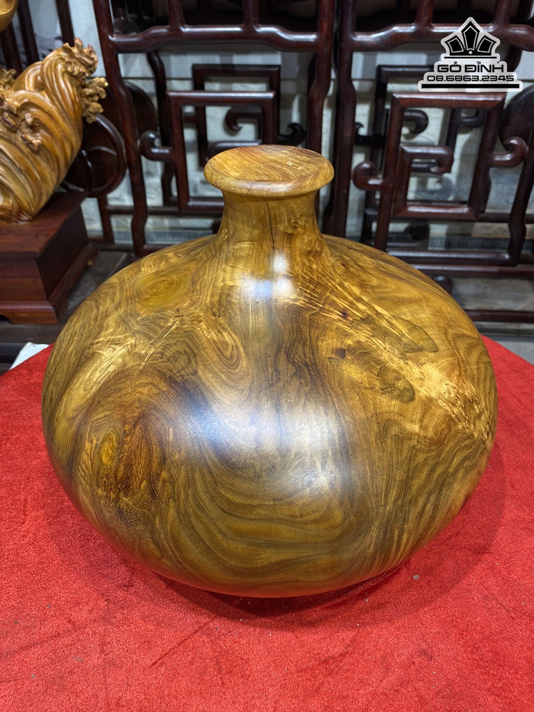 Bình Chum Phú Quý Gỗ Nu Hương Cao 30 Đường 37 (cm) 1