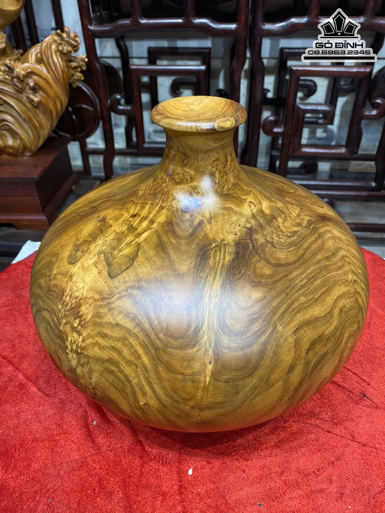 Bình Chum Phú Quý Gỗ Nu Hương Cao 30 Đường 37 (cm) 3