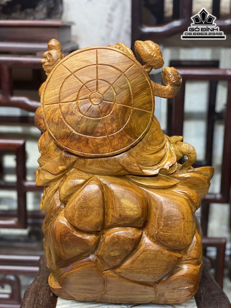 Tượng Phật Di Lặc Gỗ Nu Hương Cao 47 Ngang 35 Sâu 25(cm) 1