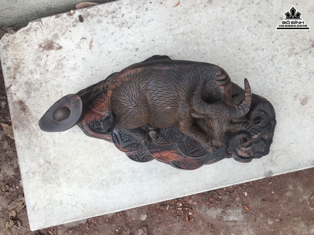 Tượng Trâu Gỗ Trắc Cao 9 Ngang 31 Sâu 15 (cm) 0