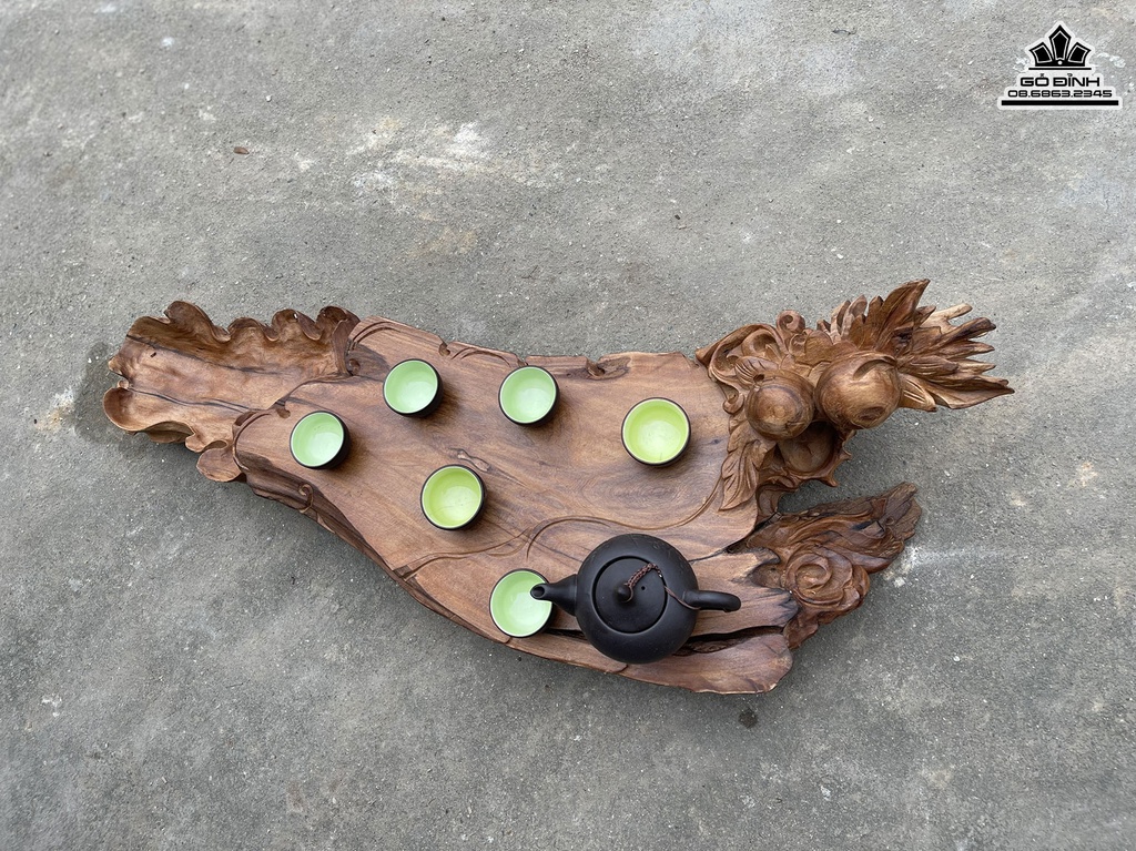 Khay Trà Gỗ Ngọc Am Cao 20 Ngang 88 Sâu 30 (cm) 1