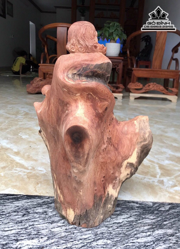 Tượng Đạt Ma Sư Tổ Gỗ Hương Cao 50 Ngang 30 Sâu 18 (cm) 2