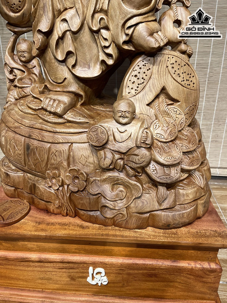 Tượng Phật Di Lặc Gỗ Ngọc Am Cao 90 Ngang 48 Sâu 33 (cm) 0